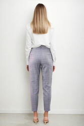 Küçük Cep Detaylı Ekose Pantolon - 4