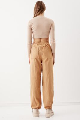 Lastik Detaylı Paraşüt Kumaş Pantolon - Thumbnail (9)