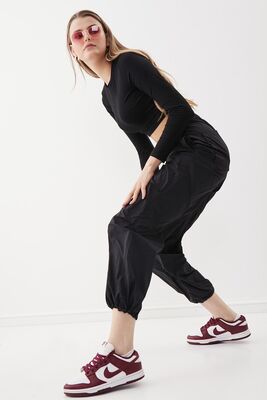 Lastik Detaylı Paraşüt Kumaş Pantolon - Thumbnail (17)