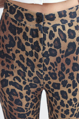 Leopar Desen İspanyol Paça Pantolon - Thumbnail (5)