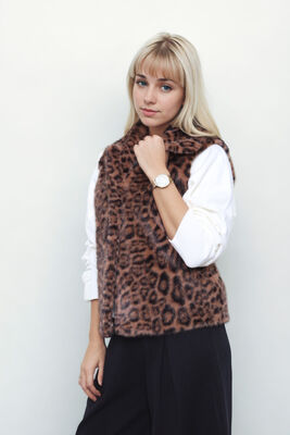 Leopar Desen Yelek - Thumbnail (2)