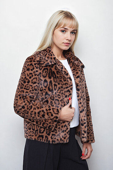 Leopar Desen Yumoş Çıtçıtlı Ceket - 6
