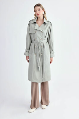 VİTRİN - Metal Düğmeli Kemerli Trençkot (1)