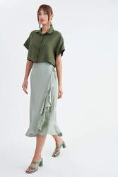 Midi Boy Fırfırlı Etek - 3