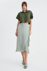 Midi Boy Fırfırlı Etek - 2