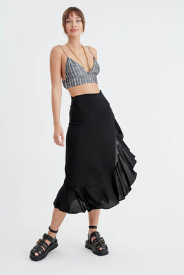 Midi Boy Fırfırlı Etek - 9