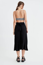 Midi Boy Fırfırlı Etek - 11