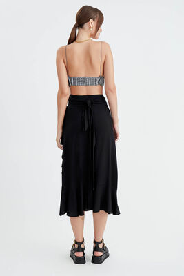 Midi Boy Fırfırlı Etek - 11