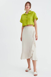 Midi Boy Fırfırlı Etek - 14