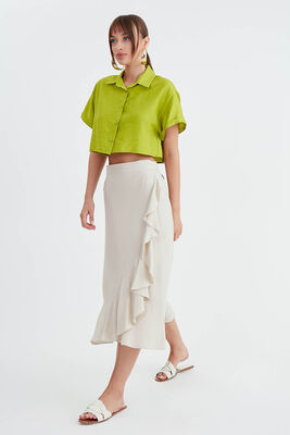 Midi Boy Fırfırlı Etek - 15