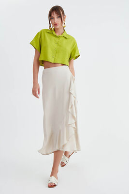 Midi Boy Fırfırlı Etek - 16