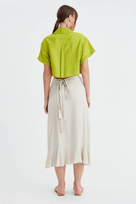 Midi Boy Fırfırlı Etek - 17