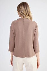 Modal Kumaş Önü Düğümlü Bluz - 5