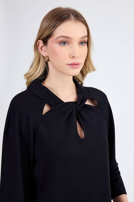 Modal Kumaş Önü Düğümlü Bluz - 11