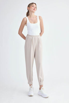 Modal Kumaş Pileli Pantolon - Thumbnail (9)