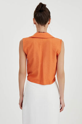 Önden Bağlamalı Sıfır Kol Bluz - 27