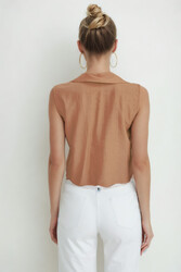 Önden Bağlamalı Sıfır Kol Bluz - 41