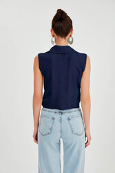 Önden Bağlamalı Sıfır Kol Bluz - 45