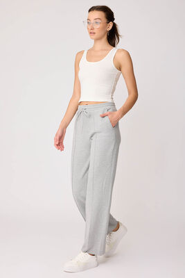 Önden Dikişli Bol Paça Eşofman Pantolon - Thumbnail (7)