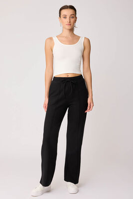 Önden Dikişli Bol Paça Eşofman Pantolon - Thumbnail (21)