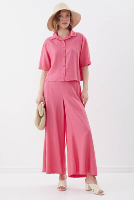 Önden Düğmeli Kısa Kol Gömlek (1)