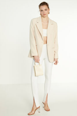 Önden Tek Düğme Kapamalı Blazer Ceket - Thumbnail (25)