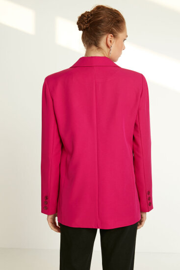 Önden Tek Düğme Kapamalı Blazer Ceket - 22