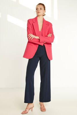 Önden Tek Düğme Kapamalı Blazer Ceket - Thumbnail (10)