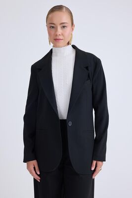 VİTRİN - Önden Tek Düğme Kapamalı Blazer Ceket