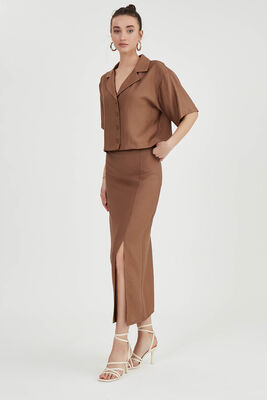 Önden Yırtmaçlı Midi Boy Etek - Thumbnail (29)