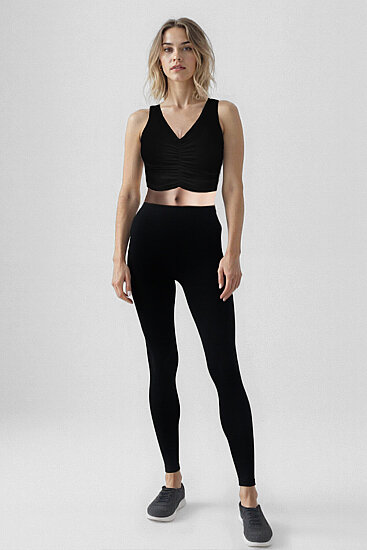 Önü Büzgülü Crop Sporcu Atlet - 2