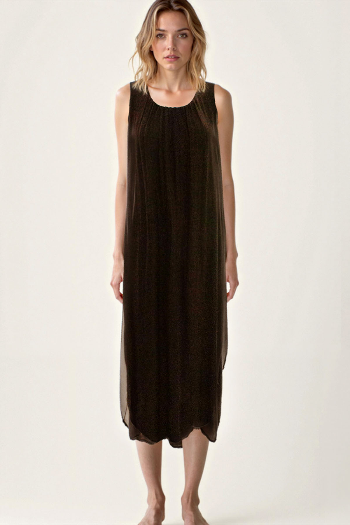 VİTRİN - Önü Büzgülü Uzun Tül Elbise