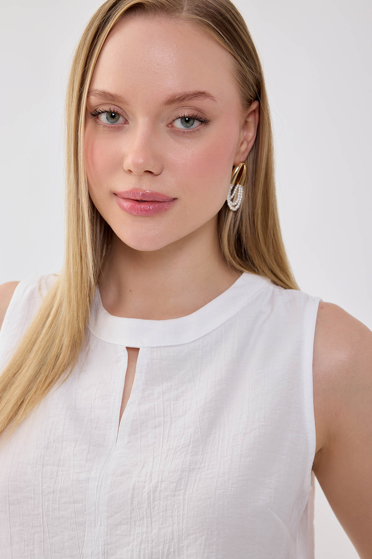 Önü Detaylı Bluz - Thumbnail