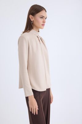 Önü Detaylı Uzun Kol Bluz - Thumbnail (25)