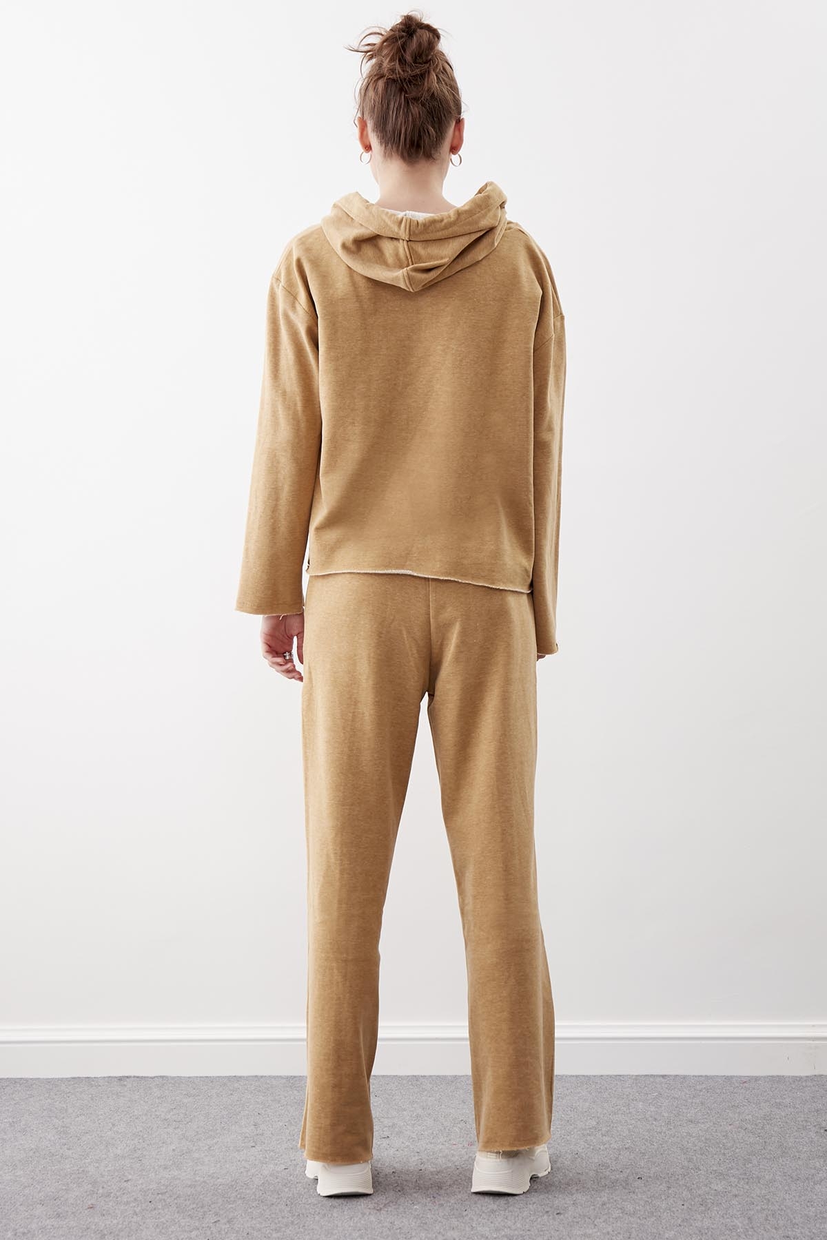 Önü Dikiş Detaylı Bağcıklı Eşofman - Thumbnail