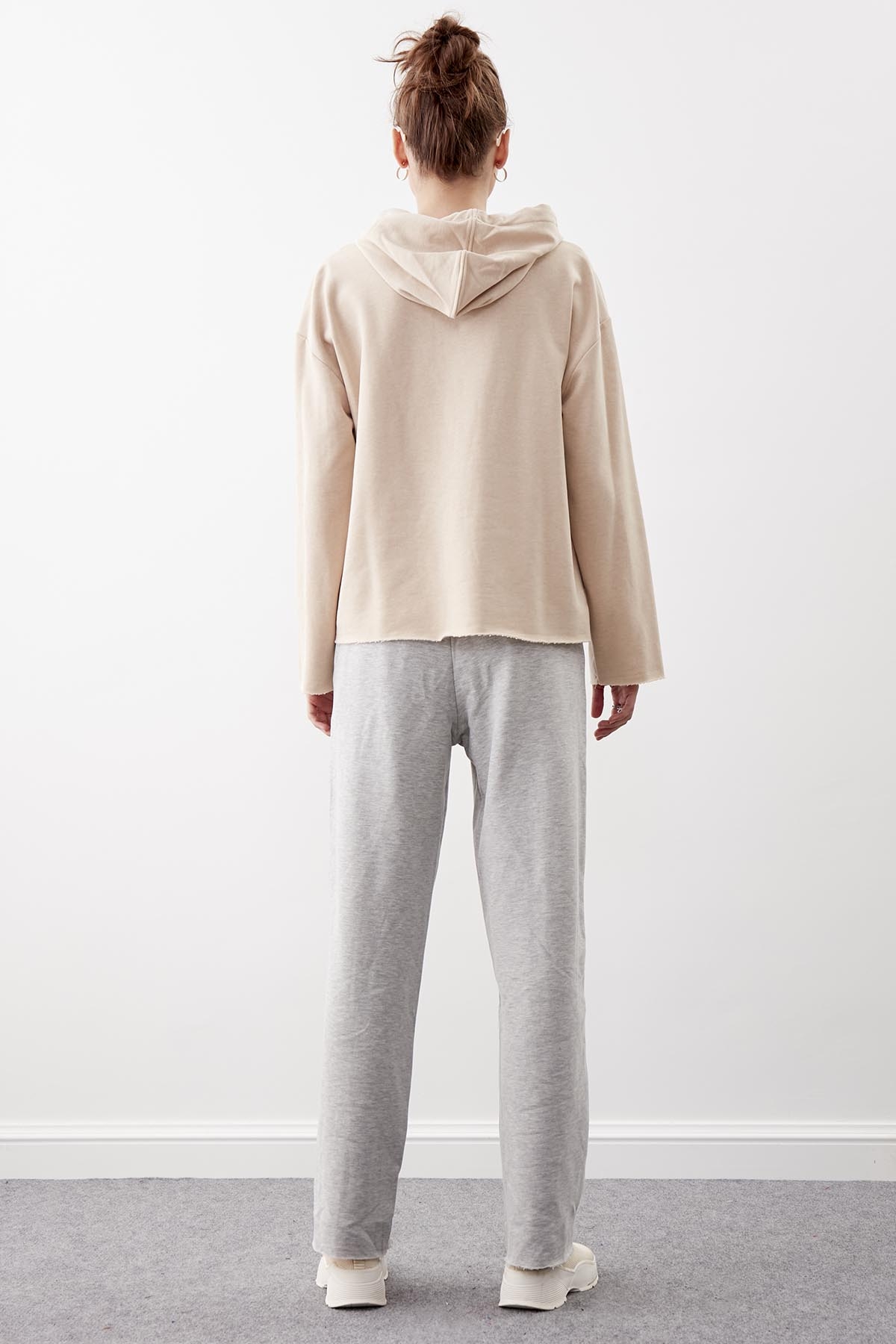 Önü Dikiş Detaylı Bağcıklı Eşofman - Thumbnail