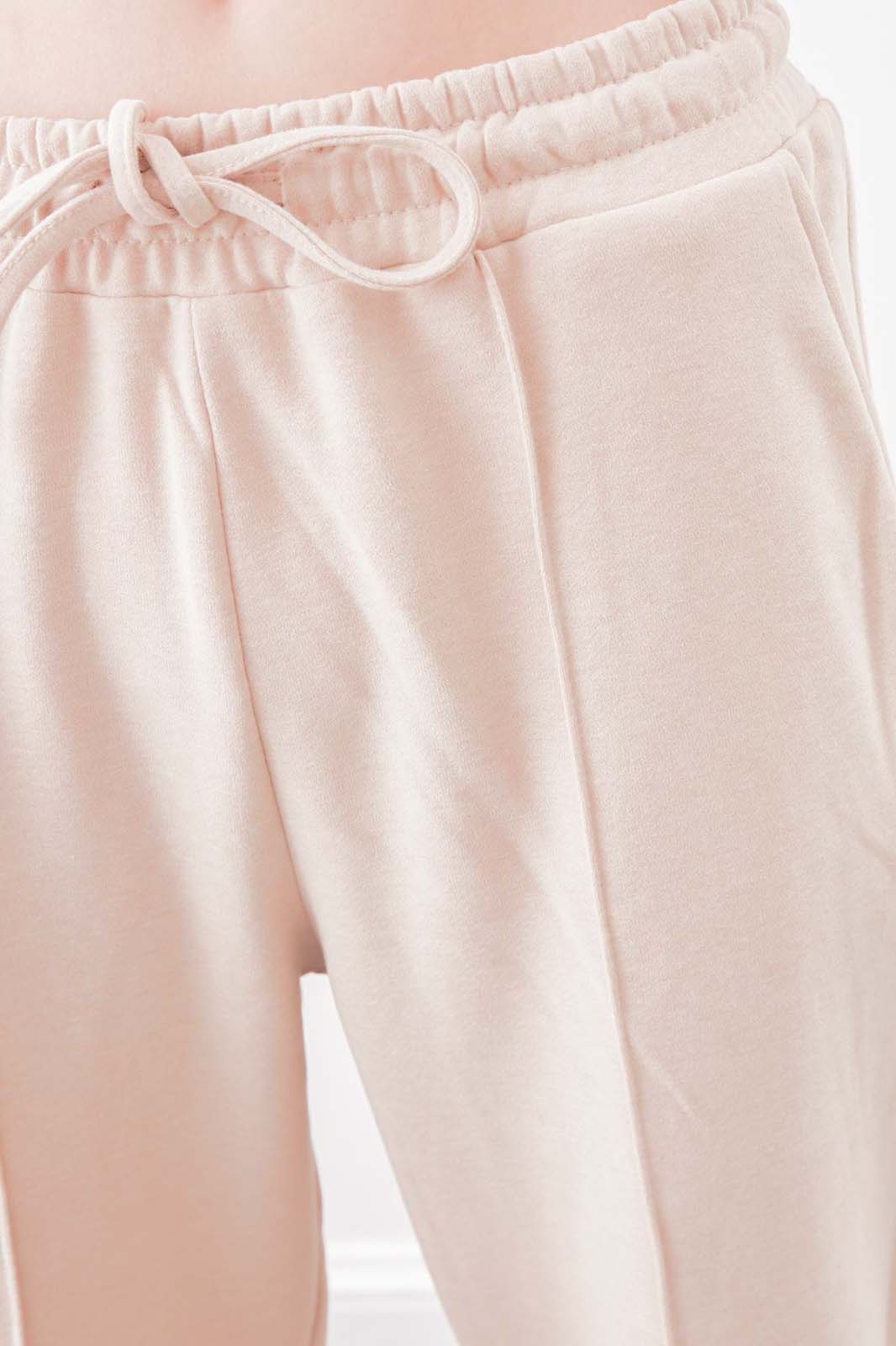 Önü Dikiş Detaylı Bağcıklı Eşofman - Thumbnail