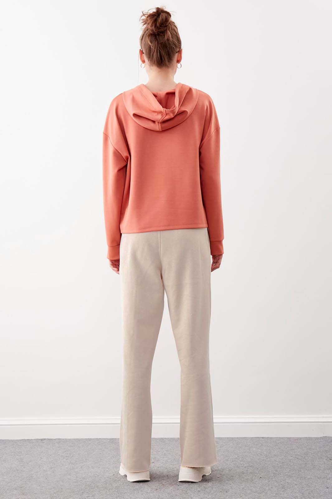 Önü Dikiş Detaylı Bağcıklı Eşofman - Thumbnail