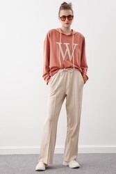 Önü Dikiş Detaylı Bağcıklı Eşofman - Thumbnail