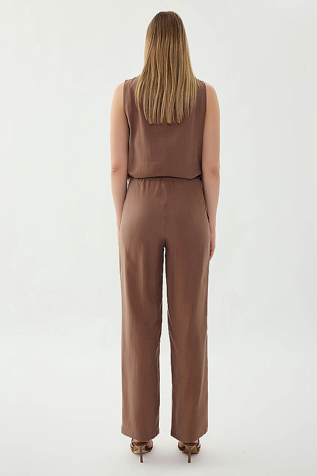 Önü Dikişli Beli Lastikli Pantolon - 14