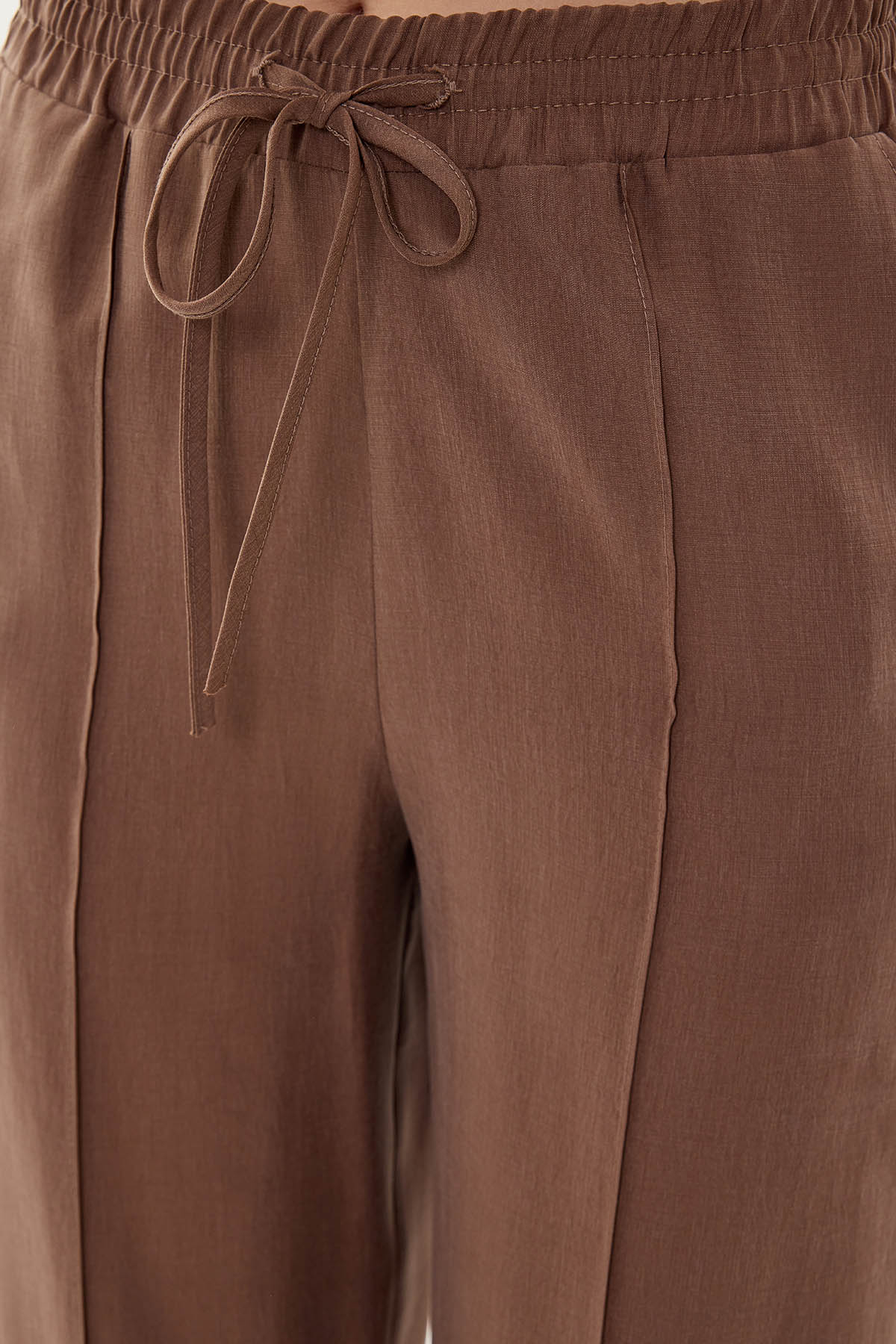 Önü Dikişli Beli Lastikli Pantolon - Thumbnail