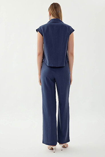 Önü Dikişli Beli Lastikli Pantolon - 20