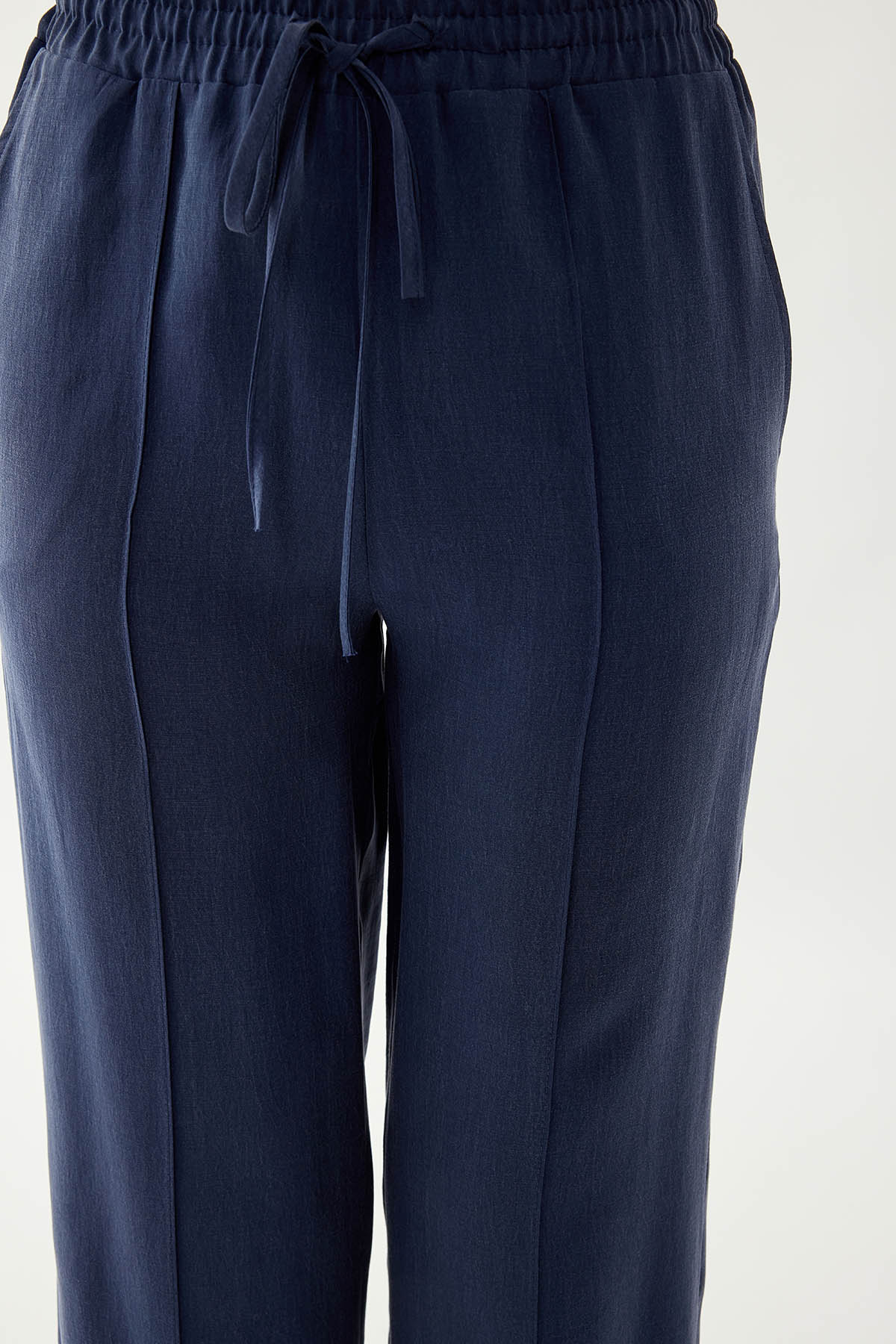 Önü Dikişli Beli Lastikli Pantolon - Thumbnail