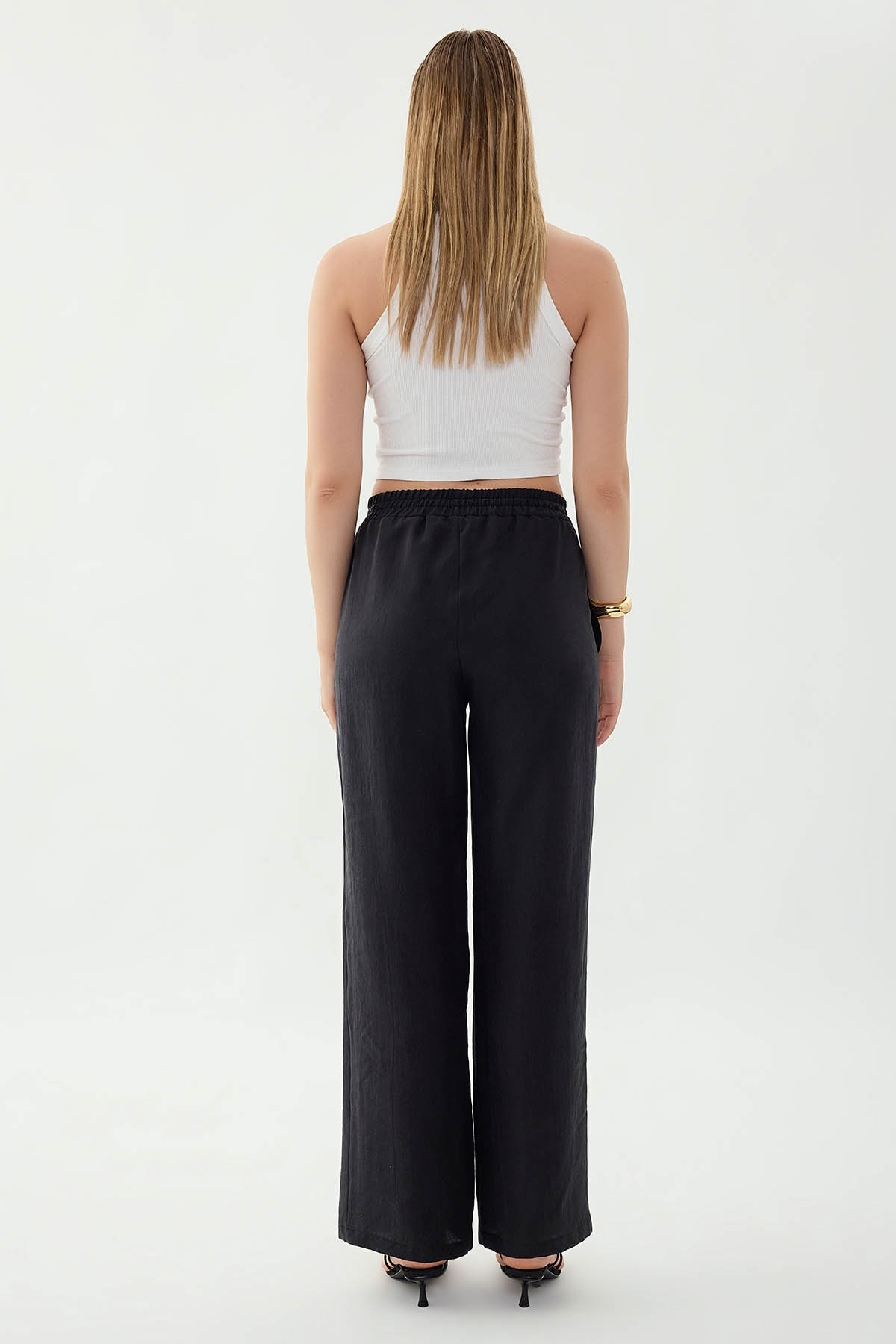 Önü Dikişli Beli Lastikli Pantolon - Thumbnail