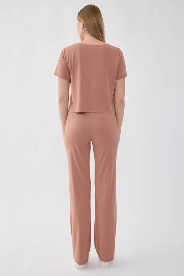 Önü Dikişli Beli Lastikli Rahat Pantolon - 11