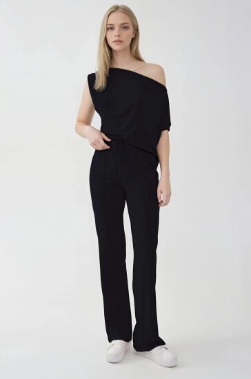 Önü Dikişli Beli Lastikli Rahat Pantolon - 17