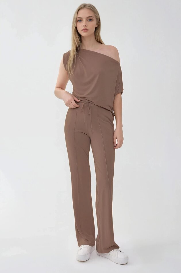 Önü Dikişli Beli Lastikli Rahat Pantolon - 21