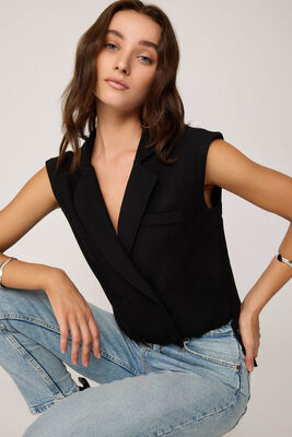 VİTRİN - Önü Düğmeli Beli Büzgülü Triko Yelek (1)