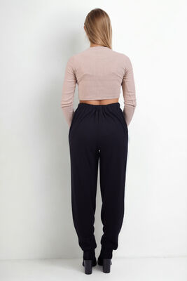 Önü Düğmeli Fermuarlı Modal Kumaş Pantolon - Thumbnail (4)