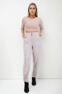 Önü Düğmeli Fermuarlı Modal Kumaş Pantolon - Thumbnail (6)